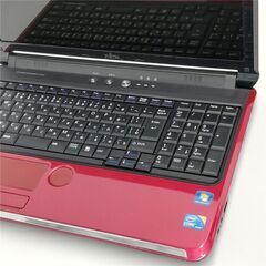 保証付 日本製 新品SSD Wi-Fi有 ノートパソコン 富士通 AH550/5B 赤色 中古