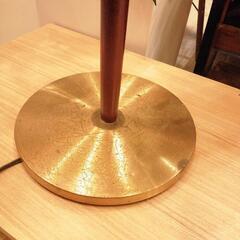 ロイズアンティークス　スタンドライト　チーク材　真鍮台　