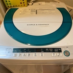 洗濯機シャープ製7キロ
