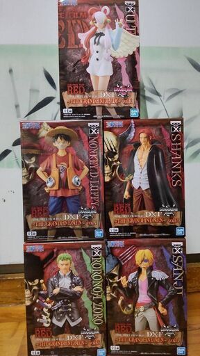 ワンピース DXFフィギュア ルフィ シャンクス ゾロ サンジ ウタ 5体セット
