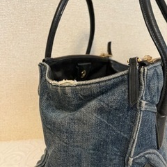 【miumiu】ミュウミュウ　バッグ デニムバイカー 保存袋付き miumiu】ミュウミュウ バッグ デニムバイカー 保存袋付き