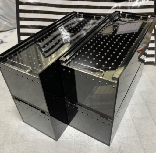 スケレプ　黒ハーフ爬虫類ケース　5個セット