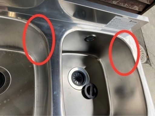 値下げ 廃材ロス DIY アズマ ステンレス製ダブルシンク 美品