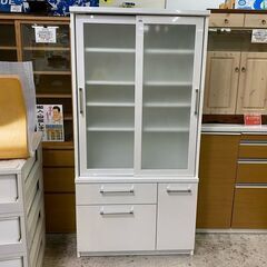 愛品館 江戸川店】ニトリ キレイな食器棚 ID:151-007587-007