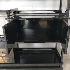 輪島塗 黒漆塗 飾り棚 棚 飾棚 高級 幅110cm×奥行き35cm×高