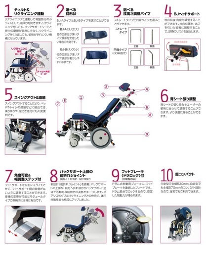 ティルト&リクライニング車いす オアシスポジティブ OS-12TRSP(介助