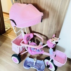タッチフォンカーゴ ディズニーキャラクターズ ピンク☆美品☆三輪車