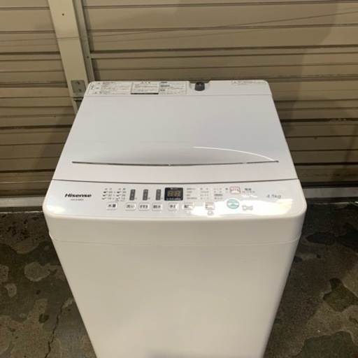10/7 終 2020年製 Hisense 洗濯機 4.5㎏ HW-E4503 ハイセンス 家電 菊KK