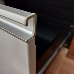 ディノス・セシール　鏡面　２枚扉食器棚＆レンジボードセット　黒　セパレート【愛品倶楽部柏店】