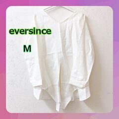 美品 ◇eversince　エバーシンス　オーバーブラウス　ホワイト