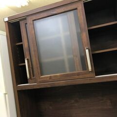 ★食器棚 茶×白 W900×D450×H1960