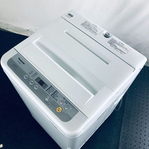 ID:sh30620 パナソニック Panasonic 洗濯機 一人暮らし  2018年製 全自動洗濯機 6.0kg シルバー 送風 乾燥機能付き NA-F60B12 【リユース品：状態A】【送料無料】【設置費用無料】