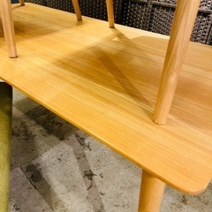 【売約済み】　ダイニングセット ダイニングテーブルセット 北欧 木製 ダイニング 4点セット ソファ 160cm幅 シンプル ナチュラル ease〔イース〕ソファダイニング 4点セット ベージュ グリーン　ダイニングテーブル　検　ダイニングチェア　ベンチソファ　アームソファ　ソファ　広め　ファミリー　ゆったり　モダン　カントリー　　