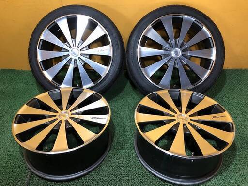 No.963　BADX　LOXARNY　ロクサーニ　テンペスト　17インチホイール　4穴　17×7JJ　4本セット　タイヤ2本付