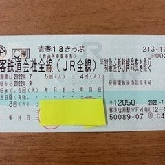 【ネット決済・配送可】青春18きっぷ　3回分