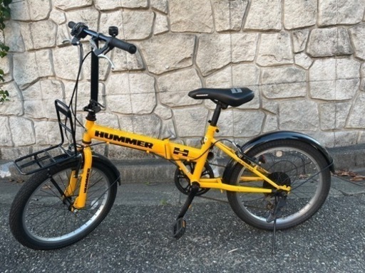 【レア】ハマー　折り畳み自転車　黄色