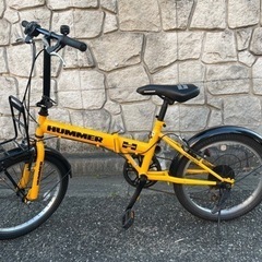 【レア】ハマー　折り畳み自転車　黄色