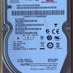 【ネット決済・配送可】SATA HDD Seagate RoHS...