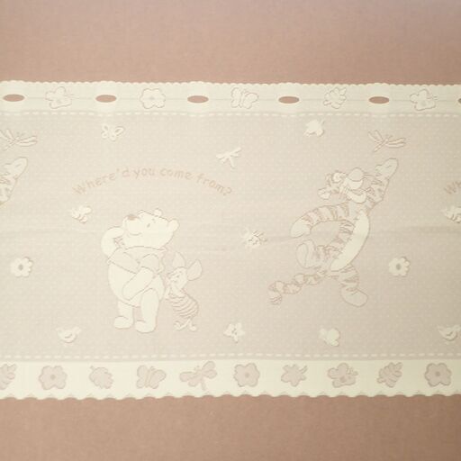 Cc872 ディズニー くまのプーさん レース カフェカーテン イエロー かいとり屋さん 新伊勢崎のカーテン ブラインドの中古あげます 譲ります ジモティーで不用品の処分