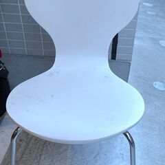 デザイン性　一枚板 チェア 椅子 ホワイト 白 足4本　シンプル...