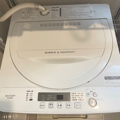 洗濯機 SHARP 2019年製 4.5kg