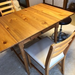 商談中　9月15日まで掲載！IKEA伸長式テーブルセット　インガ...