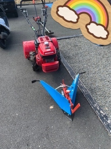 HONDA ミニ耕運機&ブルー&ブルー溝浚器