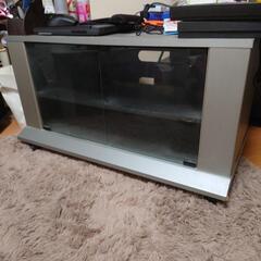 中古テレビ台　シルバー