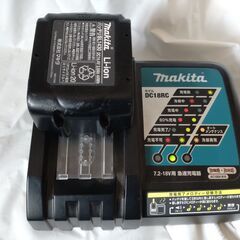 【商談中】マキタ充電器ＤＣ１８ＲＣＴ・１４．４Ｖバッテリー2セット