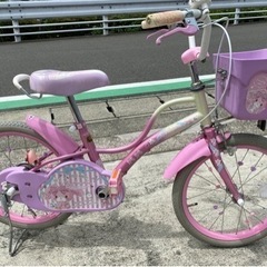 子供用自転車　18インチ　ぼんぼんりぼん　ピンク