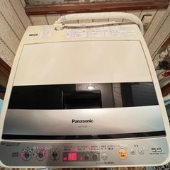 パナソニック洗濯機　NA-FV55B1 動作確認済み5.5kg 上田市