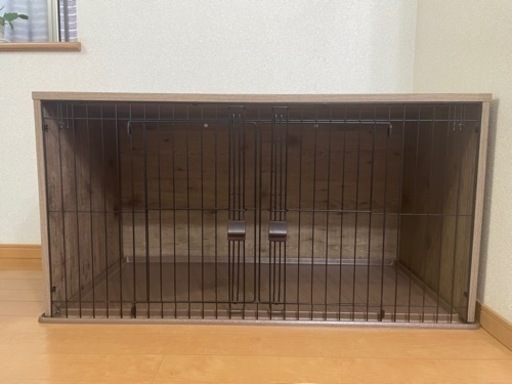 《美品》《現金可》ウッディサークルワイド 天板・屋根・背面付 犬用ケージ