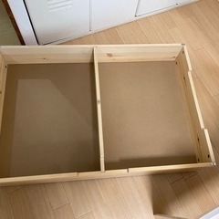 無印　木製ベッド下用収納ボックス仕切り付き