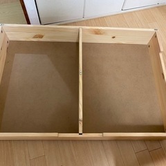 無印　木製ベッド用下収納ボックス仕切り付き　②