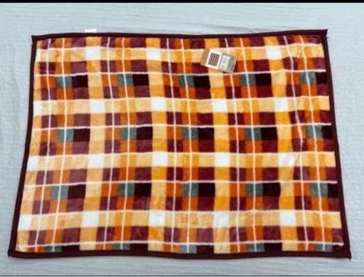 ひざ掛け毛布ブランケットチェック オレンジ 寝具やまひろ 名古屋の家具の中古あげます 譲ります ジモティーで不用品の処分