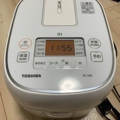 東芝 IH ジャー 炊飯器 備長炭ダイヤモンド釜 容量0.54L...