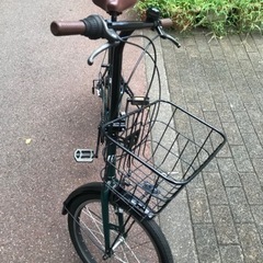 20インチ　マルイシ　外装6段変速　かご付き折り畳み自転車　マットグリーン 20インチ マルイシ 外装6段変速 かご付き折り畳み自転車 マットグリーン