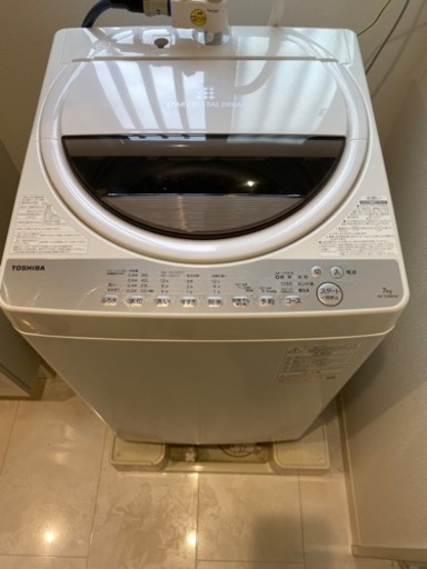 洗濯機　TOSHIBA AW-7G9BK 美品　すぐ引き取れる方歓迎