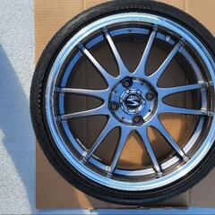 軽カー用16インチ アルミホイール前後異サイズ,タイヤ4本セット