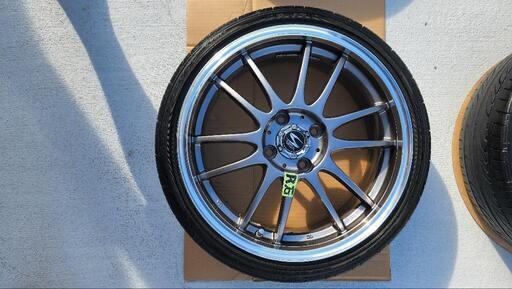 軽カー用16インチ アルミホイール前後異サイズ,タイヤ4本セット