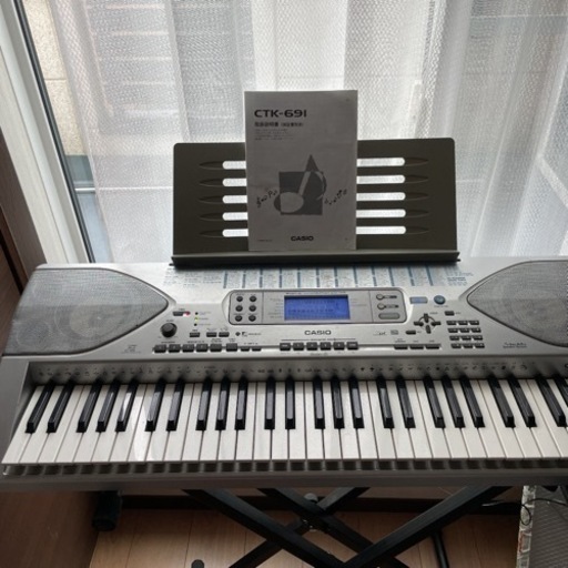 お得セット！CASIO CTK−691 電子ピアノ キーボード 取説 スタンド付