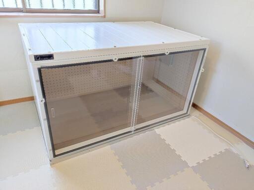 犬小屋製作所Ｋ 防音ケージ  ワイド  ホワイト塗装