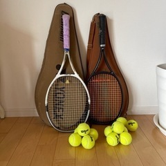 テニスラケット2本＋ボール12個セット