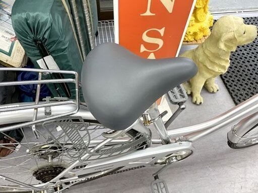 27インチ 自転車 6段変速 荷台 カゴ カギ ライト付きママチャリ 札幌