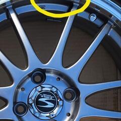 軽カー用16インチ アルミホイール前後異サイズ,タイヤ4本セット