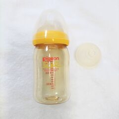ピジョン プラスチック製 哺乳瓶 乳首S2つ