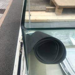 新品未使用120センチガラス水槽　フレームレス前面R加工　アクリル水槽