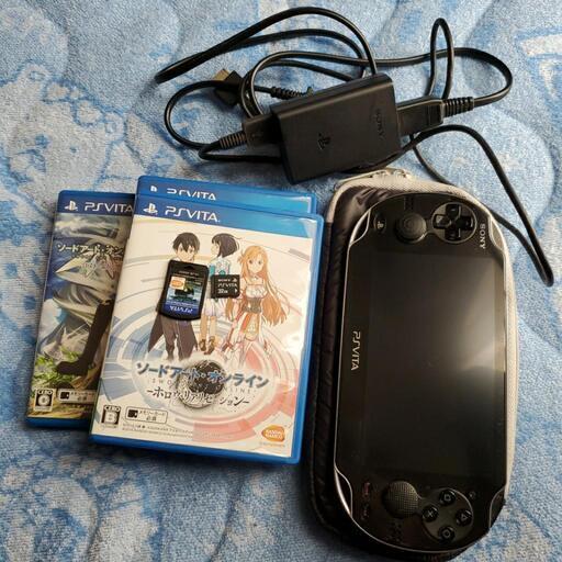 PS Vita(Wi-Fi\u00263Gモデル) + ソードアートオンライン ホロウリアリゼーション他ソフト + Vita用メモリーカード32GB 他