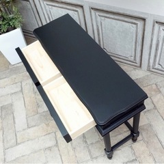 輸入家具 90cm デスク　イナーズ ヴィンテージ 姫系 木製 ブラック 黒