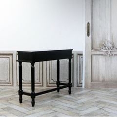 輸入家具 90cm デスク　イナーズ ヴィンテージ 姫系 木製 ブラック 黒